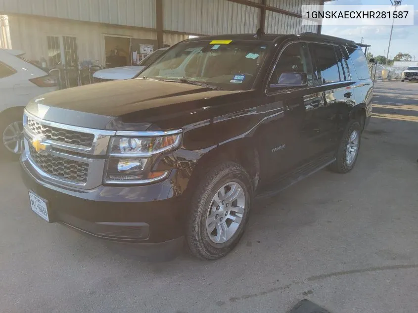 2017 Chevrolet Tahoe Ls VIN: 1GNSKAECXHR281587 Lot: 40648998