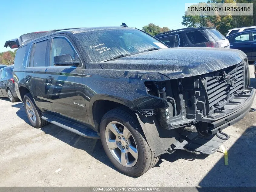 2017 Chevrolet Tahoe Lt VIN: 1GNSKBKCXHR355486 Lot: 40655700