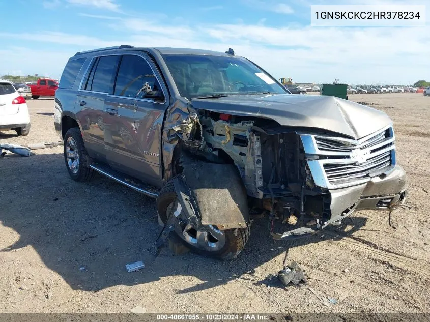 2017 Chevrolet Tahoe Premier VIN: 1GNSKCKC2HR378234 Lot: 40667955