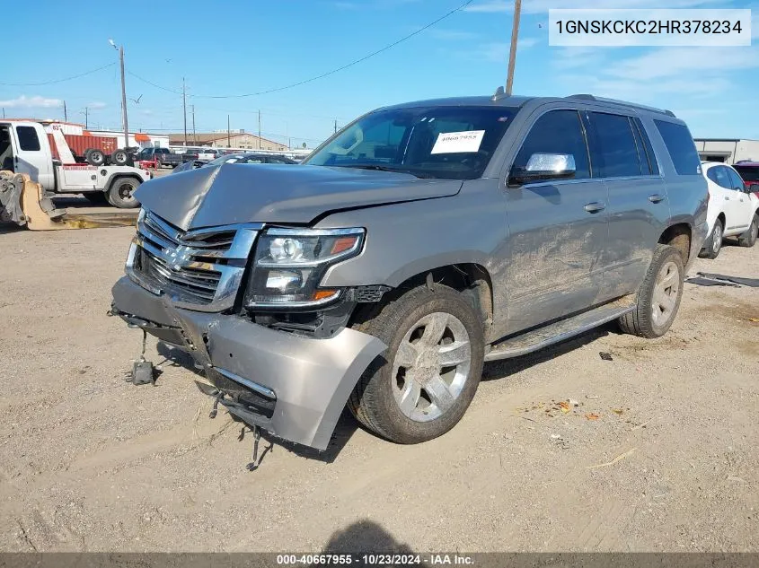 2017 Chevrolet Tahoe Premier VIN: 1GNSKCKC2HR378234 Lot: 40667955