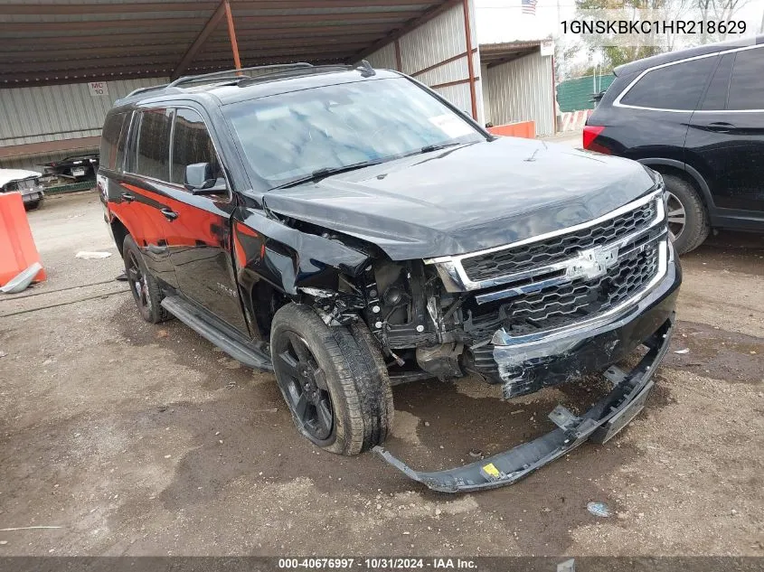 2017 Chevrolet Tahoe Lt VIN: 1GNSKBKC1HR218629 Lot: 40676997