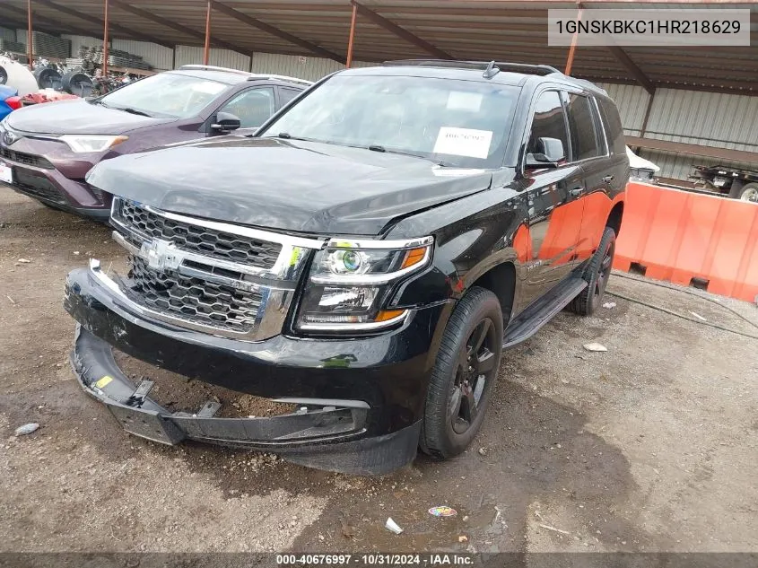 2017 Chevrolet Tahoe Lt VIN: 1GNSKBKC1HR218629 Lot: 40676997