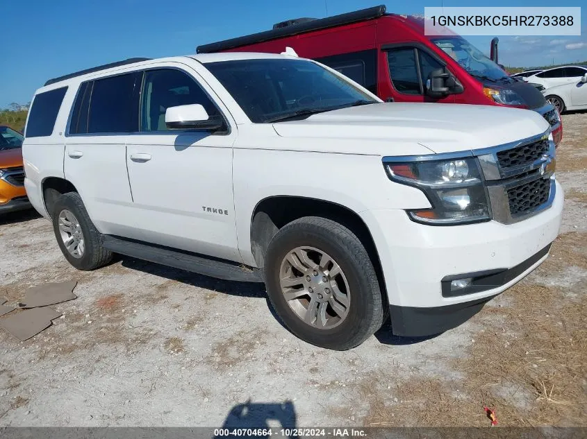 2017 Chevrolet Tahoe Lt VIN: 1GNSKBKC5HR273388 Lot: 40704664