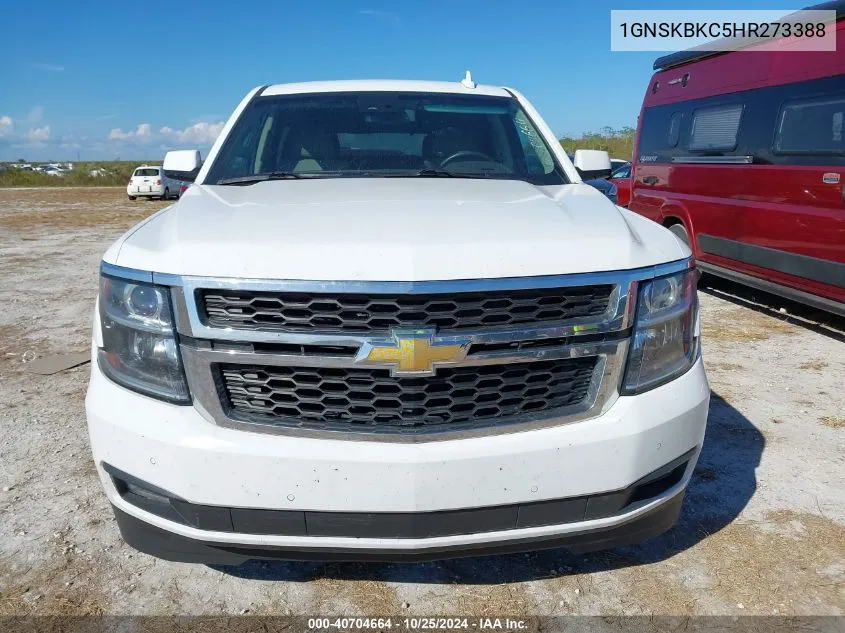 2017 Chevrolet Tahoe Lt VIN: 1GNSKBKC5HR273388 Lot: 40704664