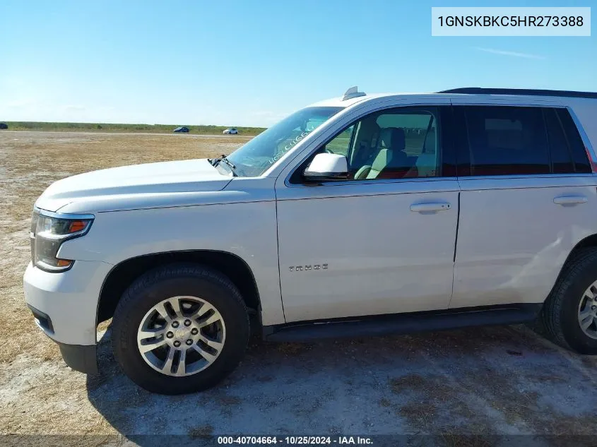 2017 Chevrolet Tahoe Lt VIN: 1GNSKBKC5HR273388 Lot: 40704664