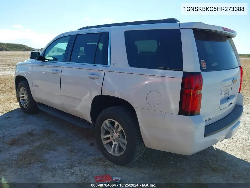 2017 Chevrolet Tahoe Lt VIN: 1GNSKBKC5HR273388 Lot: 40704664