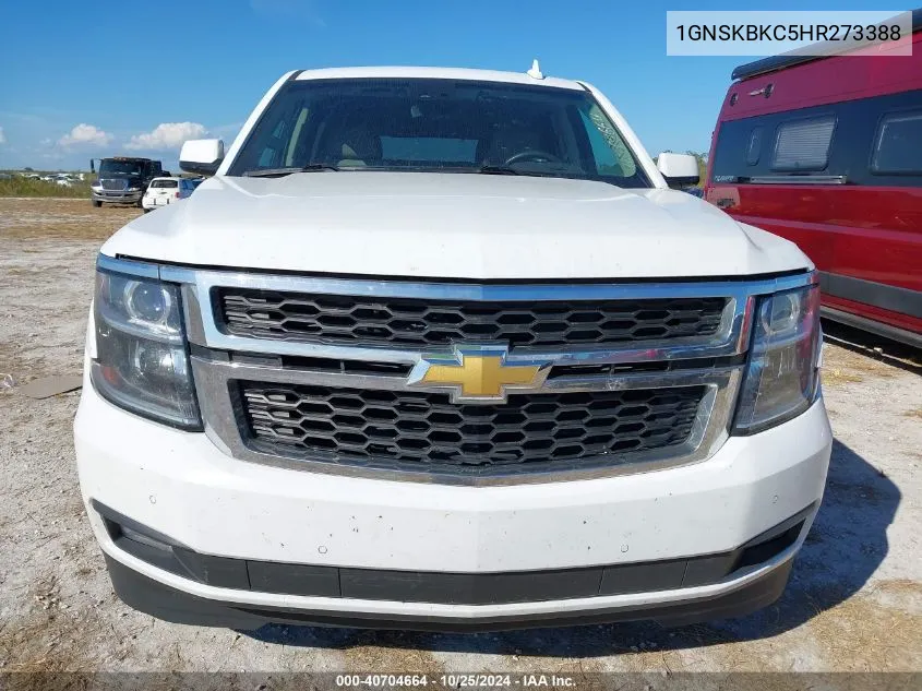 2017 Chevrolet Tahoe Lt VIN: 1GNSKBKC5HR273388 Lot: 40704664