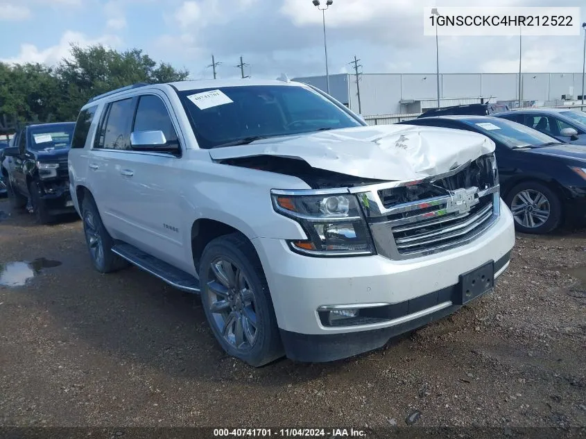 2017 Chevrolet Tahoe Premier VIN: 1GNSCCKC4HR212522 Lot: 40741701