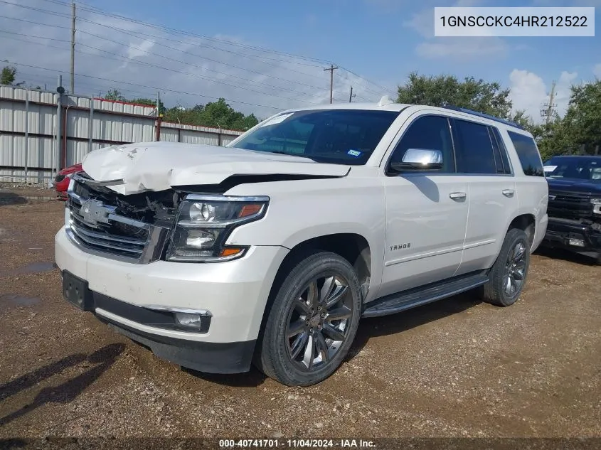 2017 Chevrolet Tahoe Premier VIN: 1GNSCCKC4HR212522 Lot: 40741701