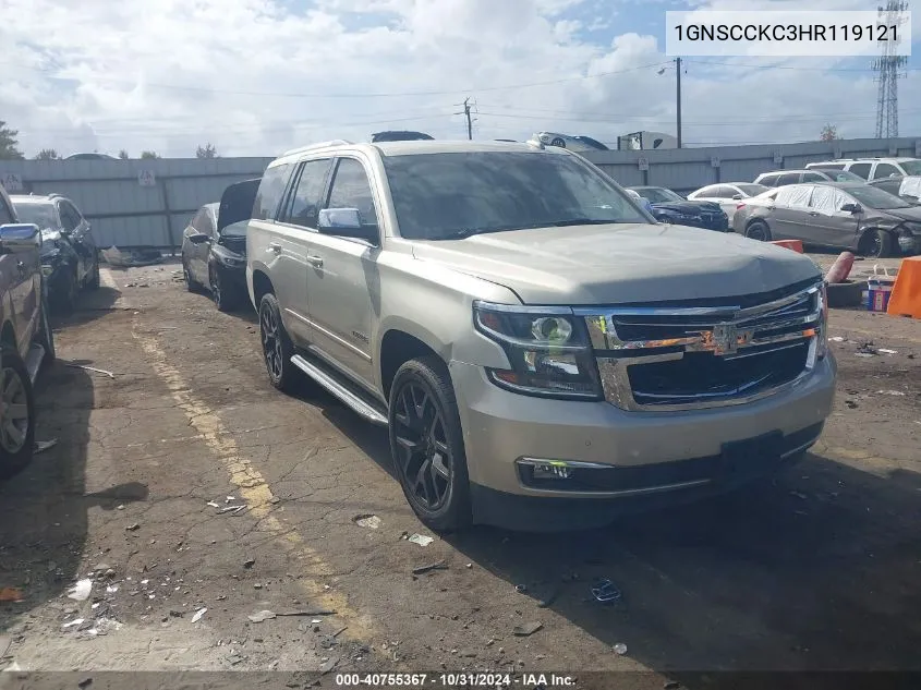 2017 Chevrolet Tahoe Premier VIN: 1GNSCCKC3HR119121 Lot: 40755367