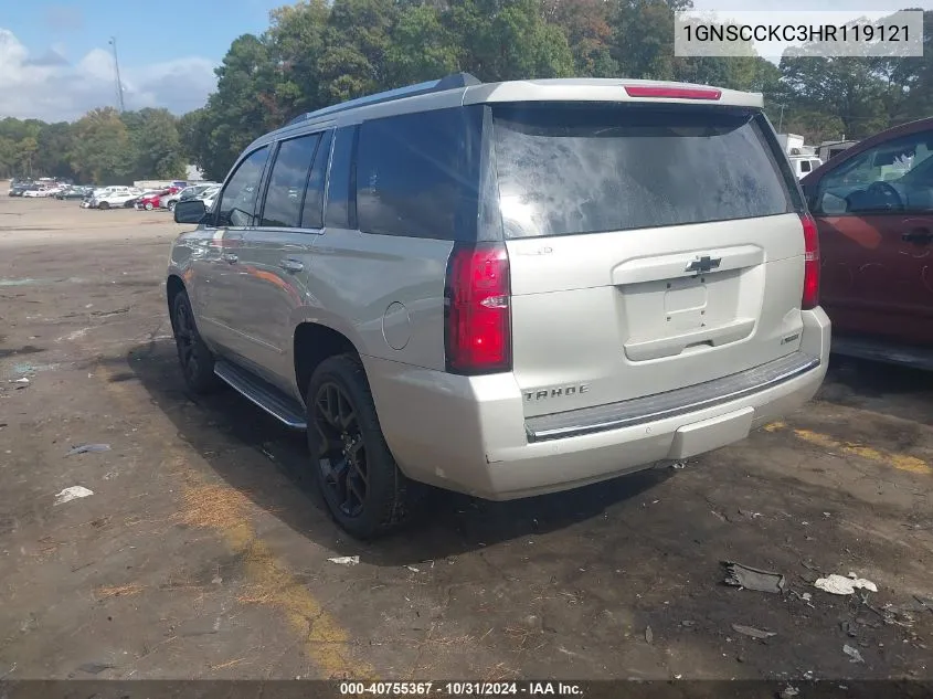 2017 Chevrolet Tahoe Premier VIN: 1GNSCCKC3HR119121 Lot: 40755367