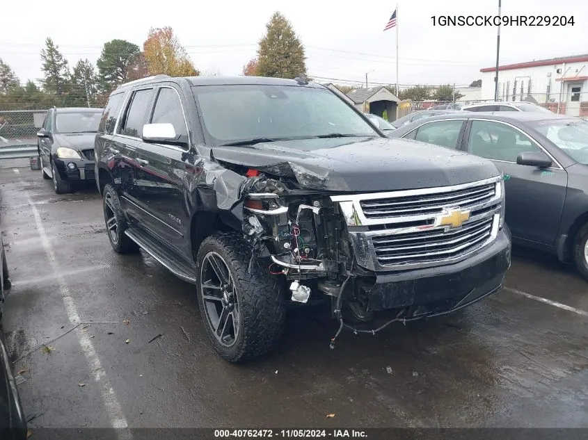 2017 Chevrolet Tahoe Premier VIN: 1GNSCCKC9HR229204 Lot: 40762472