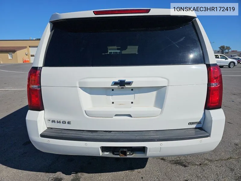 2017 Chevrolet Tahoe Ls VIN: 1GNSKAEC3HR172419 Lot: 40768359