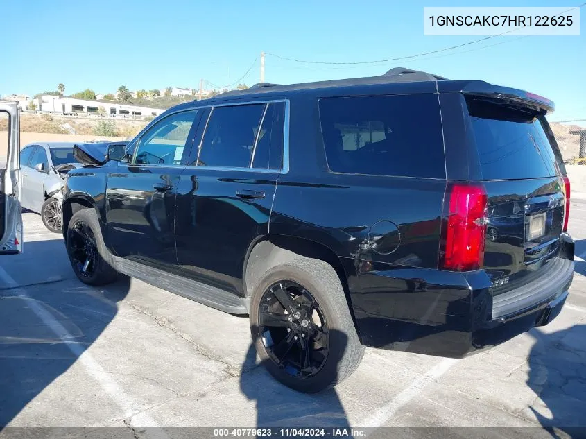 2017 Chevrolet Tahoe Ls VIN: 1GNSCAKC7HR122625 Lot: 40779623