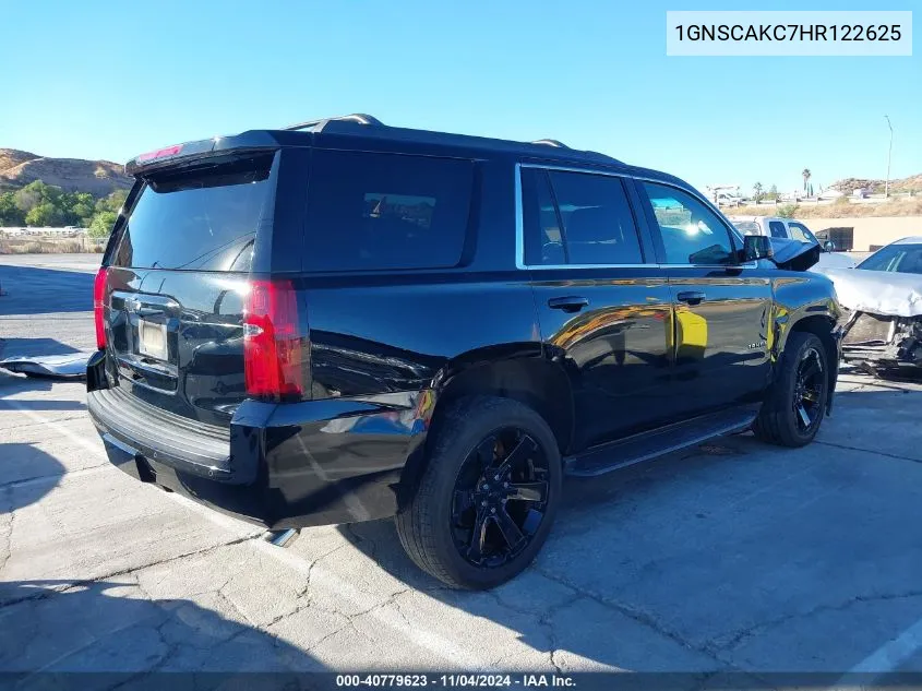 2017 Chevrolet Tahoe Ls VIN: 1GNSCAKC7HR122625 Lot: 40779623