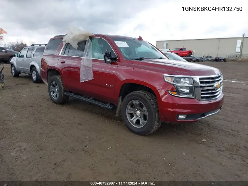 2017 Chevrolet Tahoe Lt VIN: 1GNSKBKC4HR132750 Lot: 40792997