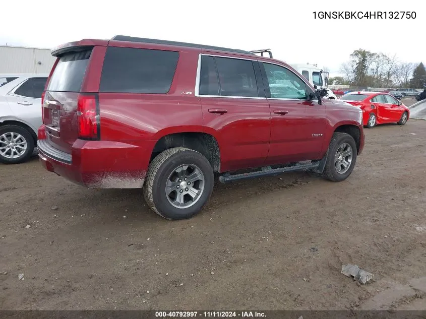 2017 Chevrolet Tahoe Lt VIN: 1GNSKBKC4HR132750 Lot: 40792997