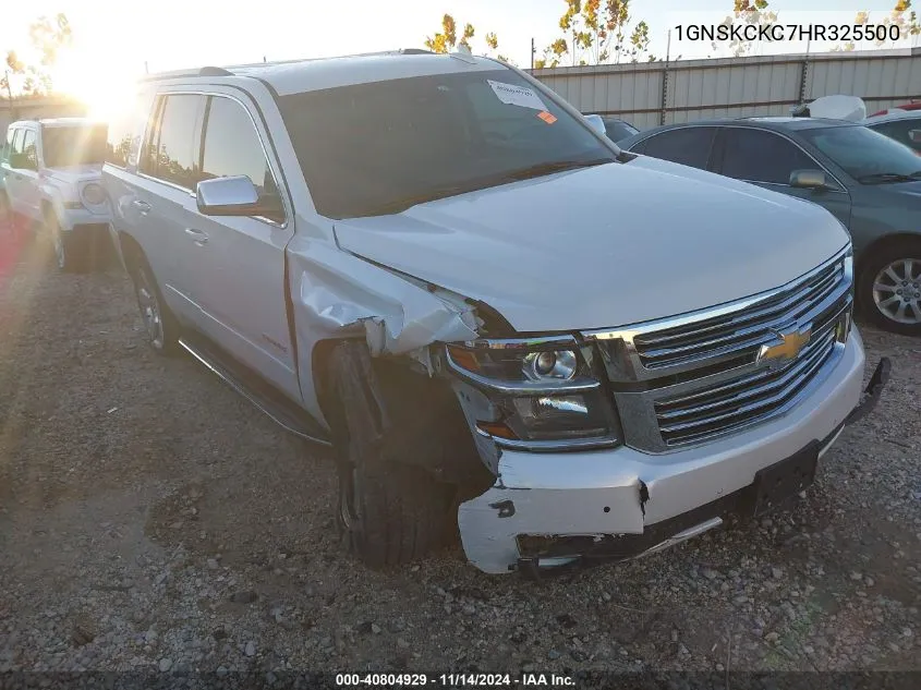 2017 Chevrolet Tahoe Premier VIN: 1GNSKCKC7HR325500 Lot: 40804929