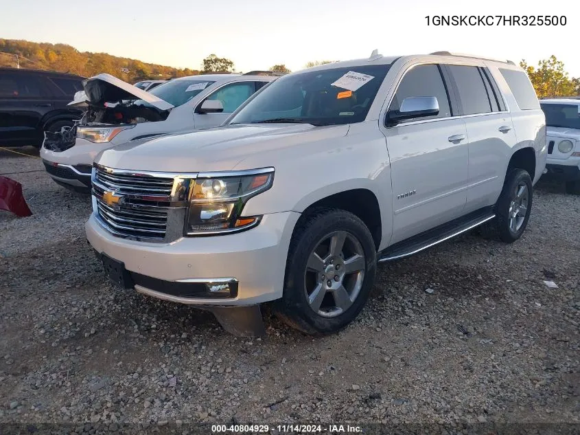 2017 Chevrolet Tahoe Premier VIN: 1GNSKCKC7HR325500 Lot: 40804929