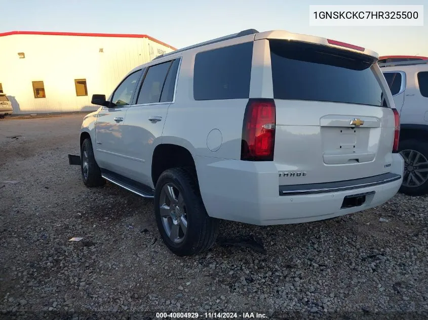 2017 Chevrolet Tahoe Premier VIN: 1GNSKCKC7HR325500 Lot: 40804929