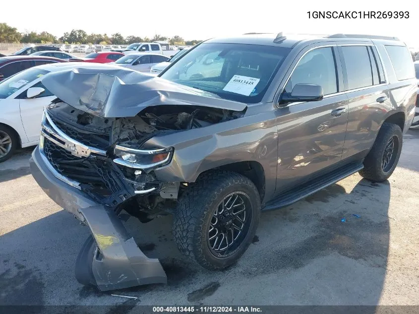 2017 Chevrolet Tahoe Ls VIN: 1GNSCAKC1HR269393 Lot: 40813445