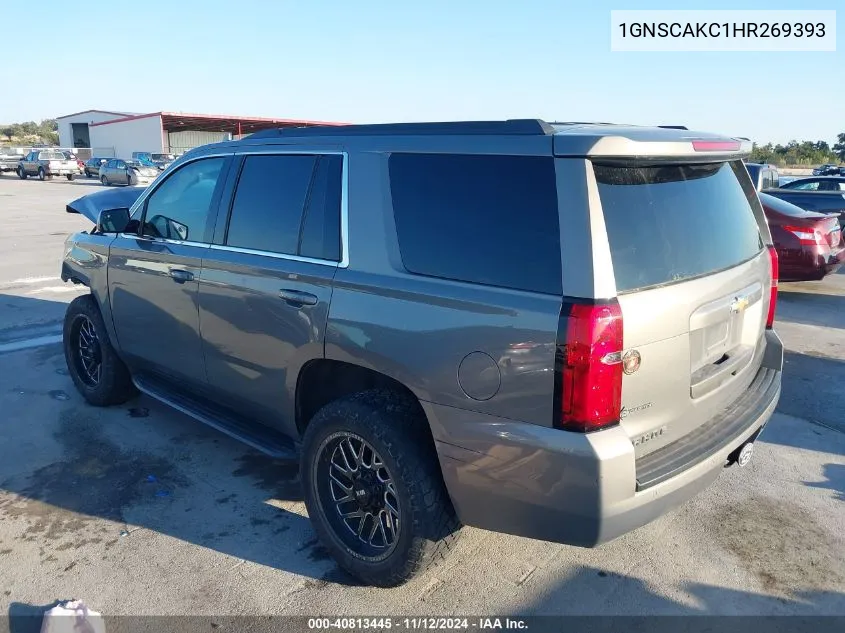 2017 Chevrolet Tahoe Ls VIN: 1GNSCAKC1HR269393 Lot: 40813445