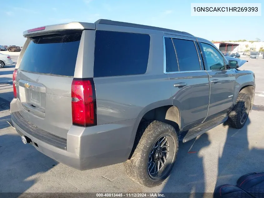 2017 Chevrolet Tahoe Ls VIN: 1GNSCAKC1HR269393 Lot: 40813445