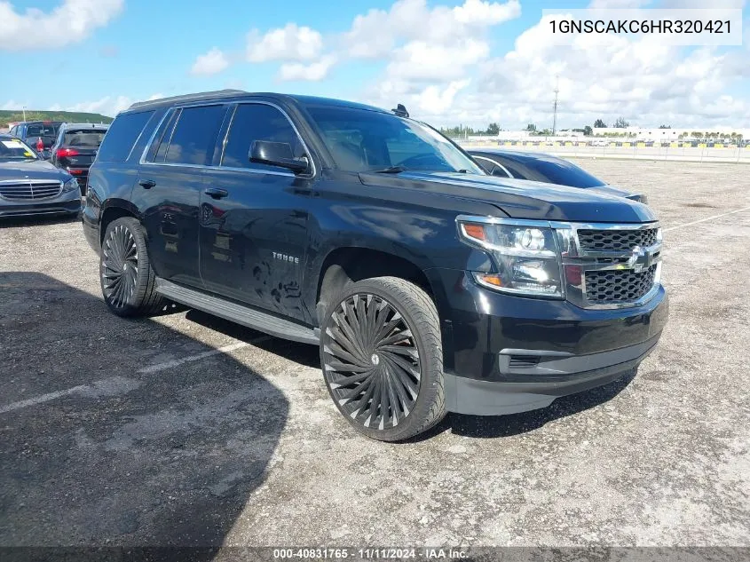 2017 Chevrolet Tahoe Ls VIN: 1GNSCAKC6HR320421 Lot: 40831765