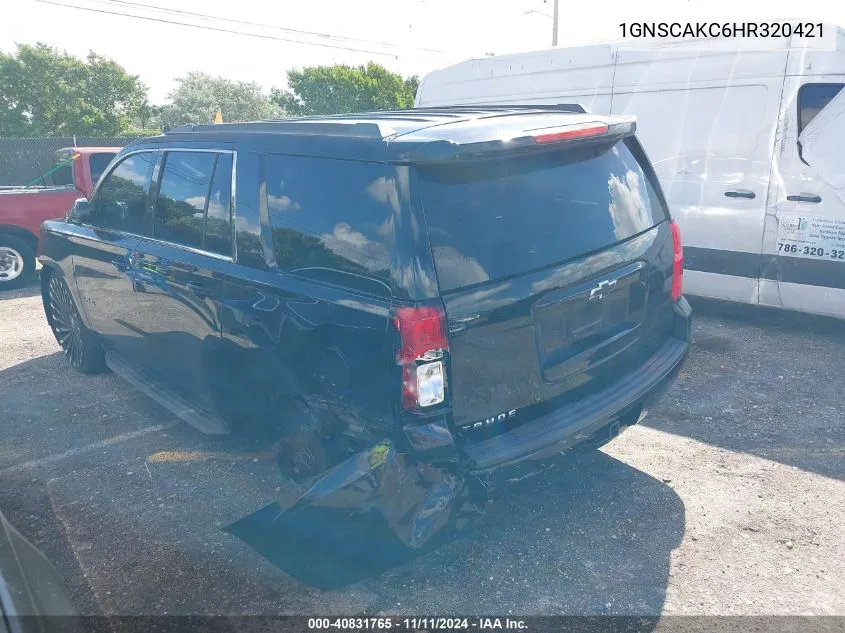 2017 Chevrolet Tahoe Ls VIN: 1GNSCAKC6HR320421 Lot: 40831765