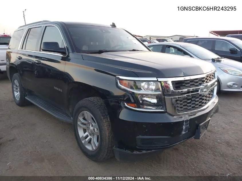 2017 Chevrolet Tahoe Lt VIN: 1GNSCBKC6HR243295 Lot: 40834386