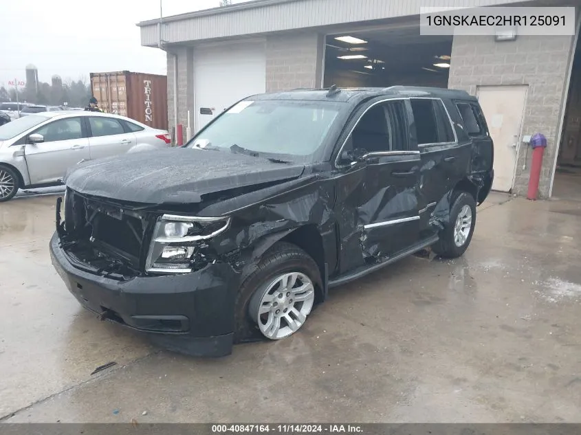 2017 Chevrolet Tahoe Ls VIN: 1GNSKAEC2HR125091 Lot: 40847164