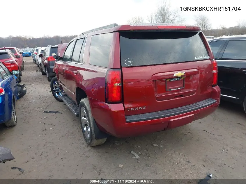 2017 Chevrolet Tahoe Lt VIN: 1GNSKBKCXHR161704 Lot: 40869171