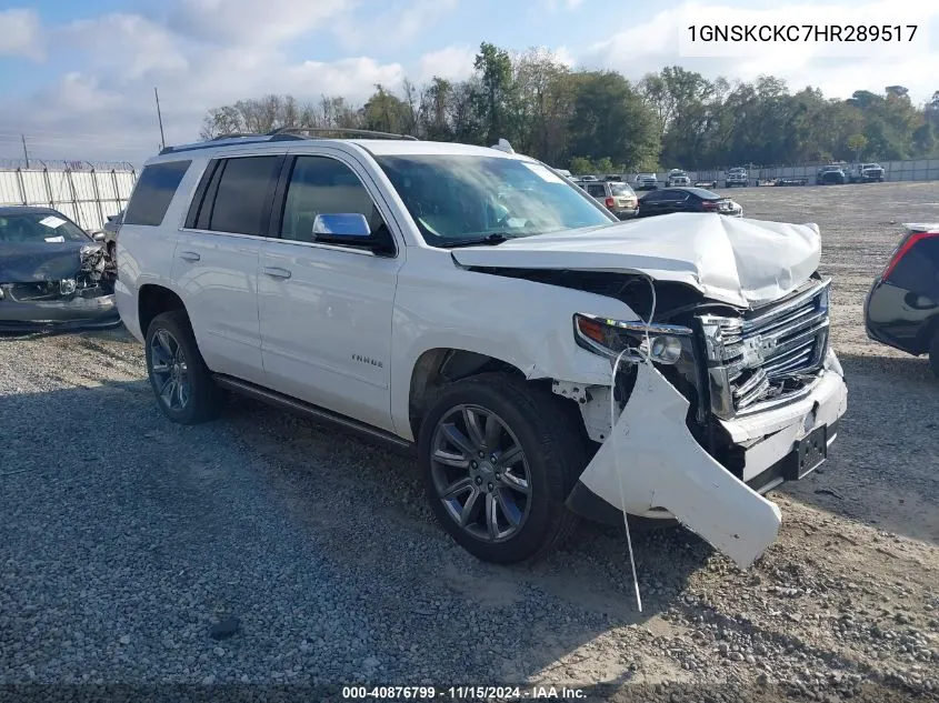 2017 Chevrolet Tahoe Premier VIN: 1GNSKCKC7HR289517 Lot: 40876799