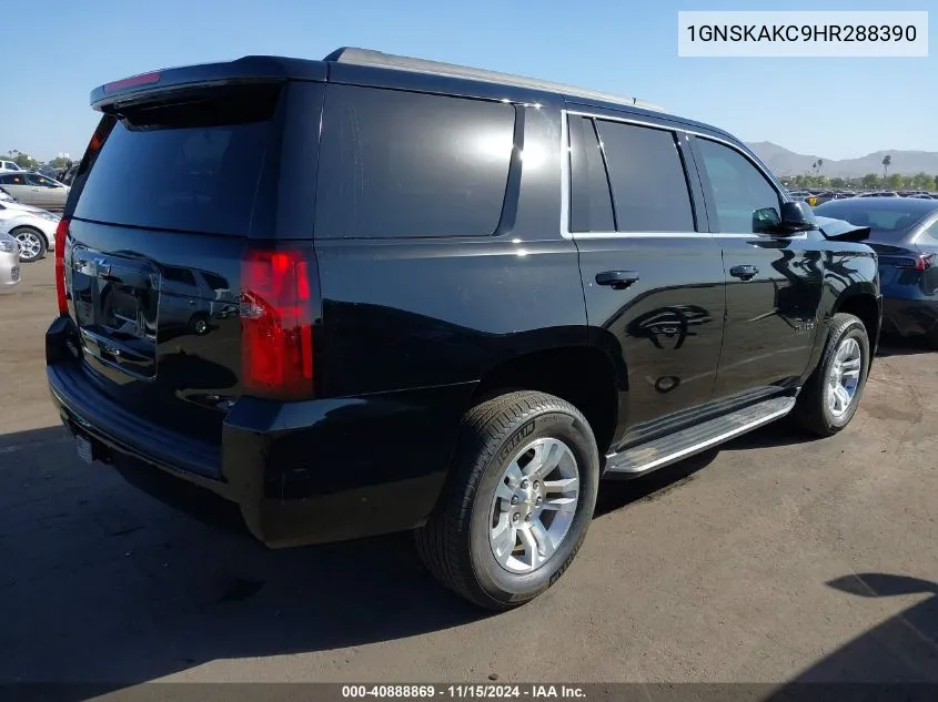 2017 Chevrolet Tahoe Ls VIN: 1GNSKAKC9HR288390 Lot: 40888869