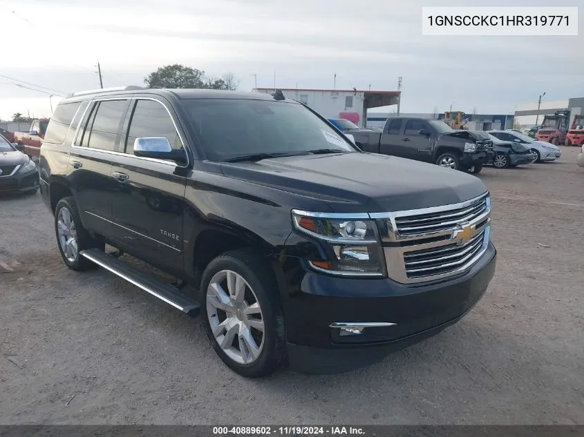 2017 Chevrolet Tahoe Premier VIN: 1GNSCCKC1HR319771 Lot: 40889602