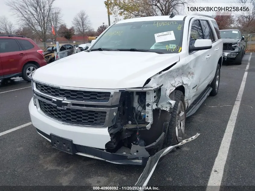 2017 Chevrolet Tahoe Lt VIN: 1GNSKBKC9HR258456 Lot: 40908092