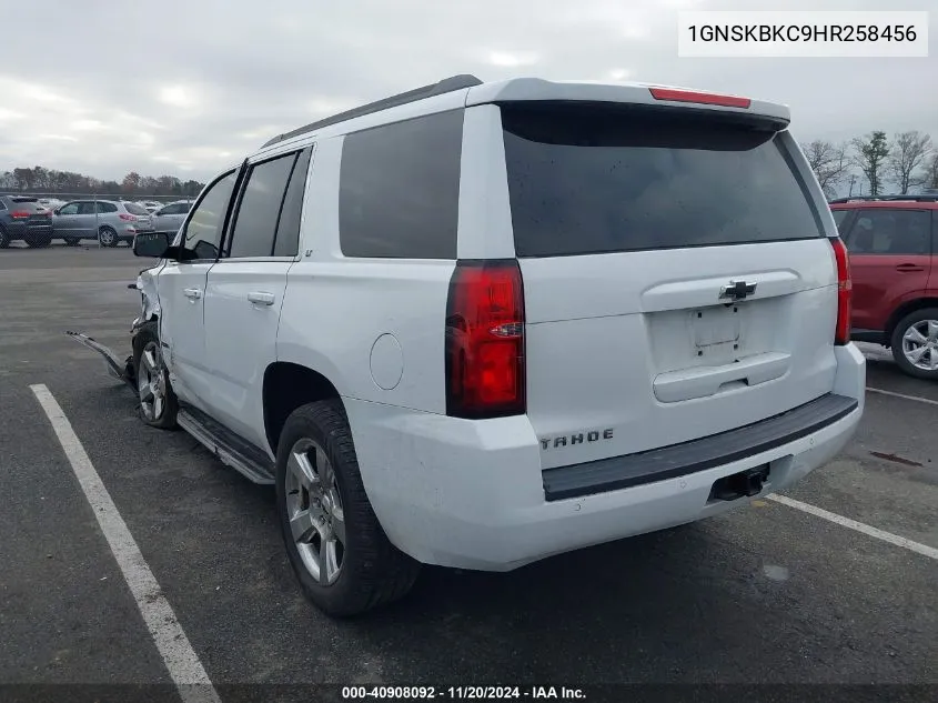 2017 Chevrolet Tahoe Lt VIN: 1GNSKBKC9HR258456 Lot: 40908092