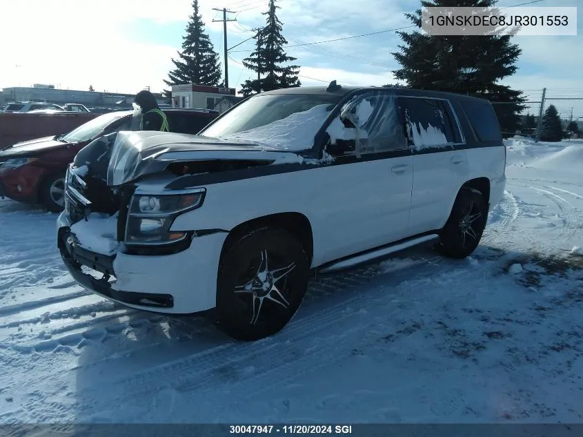 2018 Chevrolet Tahoe Police VIN: 1GNSKDEC8JR301553 Lot: 30047947