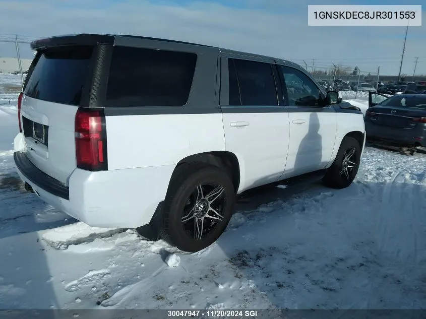 2018 Chevrolet Tahoe Police VIN: 1GNSKDEC8JR301553 Lot: 30047947