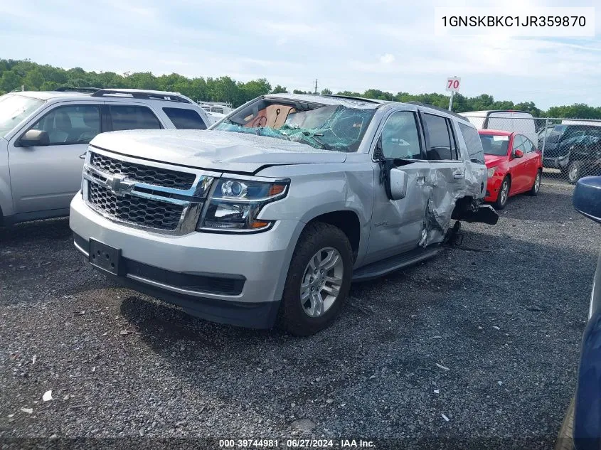 2018 Chevrolet Tahoe Lt VIN: 1GNSKBKC1JR359870 Lot: 39744981