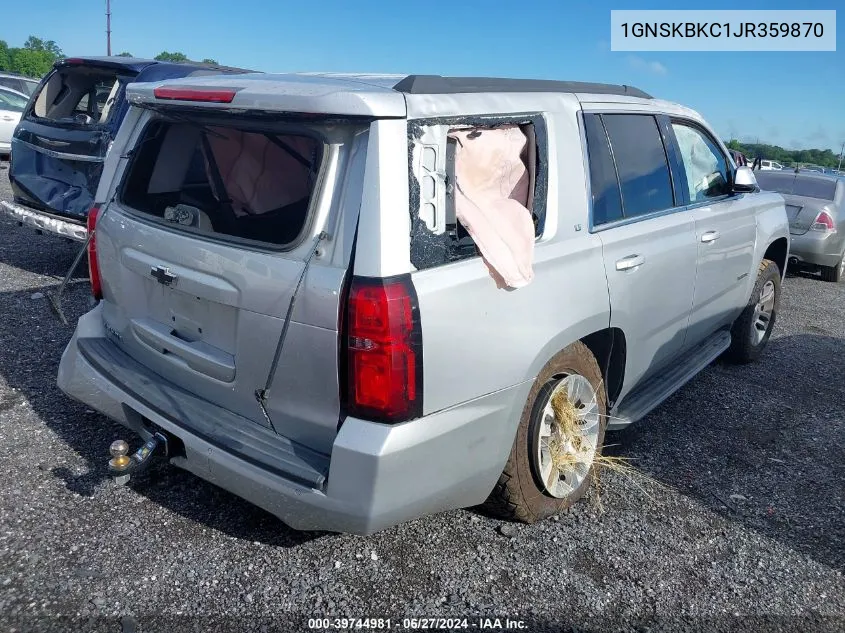 1GNSKBKC1JR359870 2018 Chevrolet Tahoe Lt