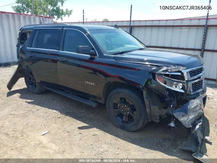 2018 Chevrolet Tahoe Ls VIN: 1GNSCAKC7JR365406 Lot: 39754308