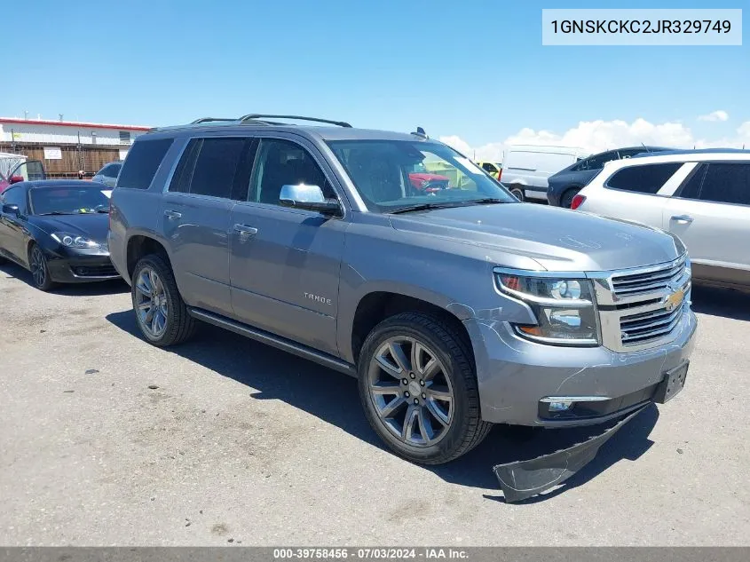 2018 Chevrolet Tahoe Premier VIN: 1GNSKCKC2JR329749 Lot: 39758456