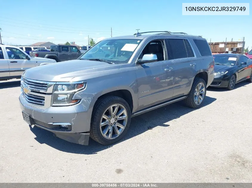 2018 Chevrolet Tahoe Premier VIN: 1GNSKCKC2JR329749 Lot: 39758456