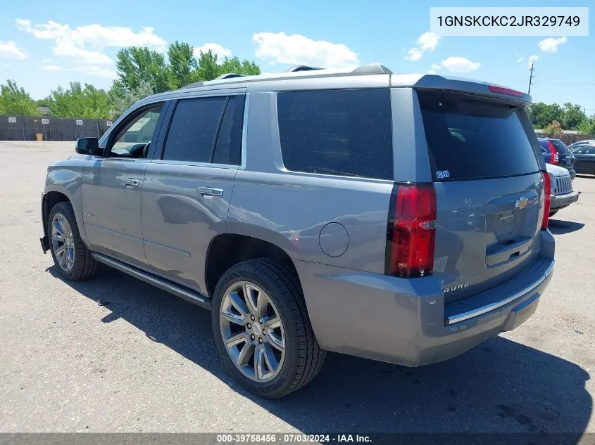 2018 Chevrolet Tahoe Premier VIN: 1GNSKCKC2JR329749 Lot: 39758456