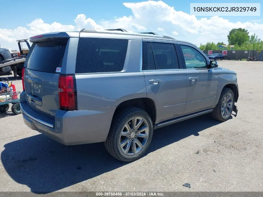 2018 Chevrolet Tahoe Premier VIN: 1GNSKCKC2JR329749 Lot: 39758456