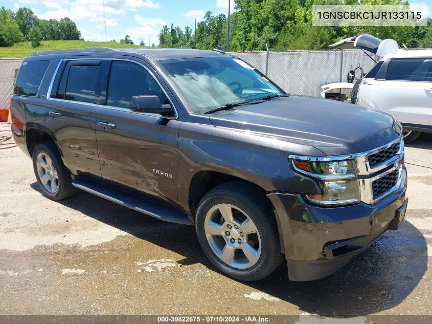 2018 Chevrolet Tahoe Lt VIN: 1GNSCBKC1JR133115 Lot: 39822675