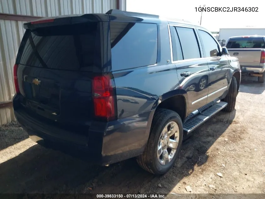 1GNSCBKC2JR346302 2018 Chevrolet Tahoe Lt