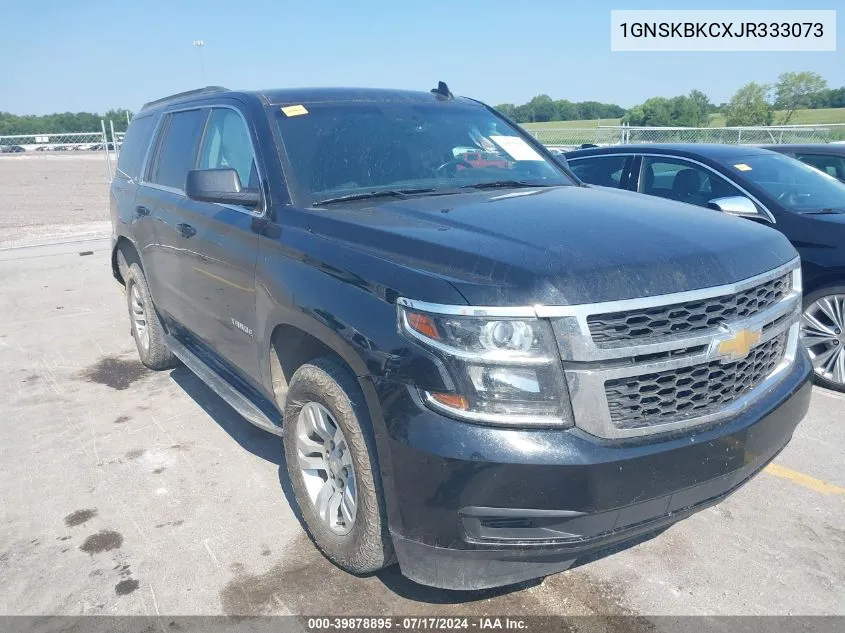 2018 Chevrolet Tahoe Lt VIN: 1GNSKBKCXJR333073 Lot: 39878895