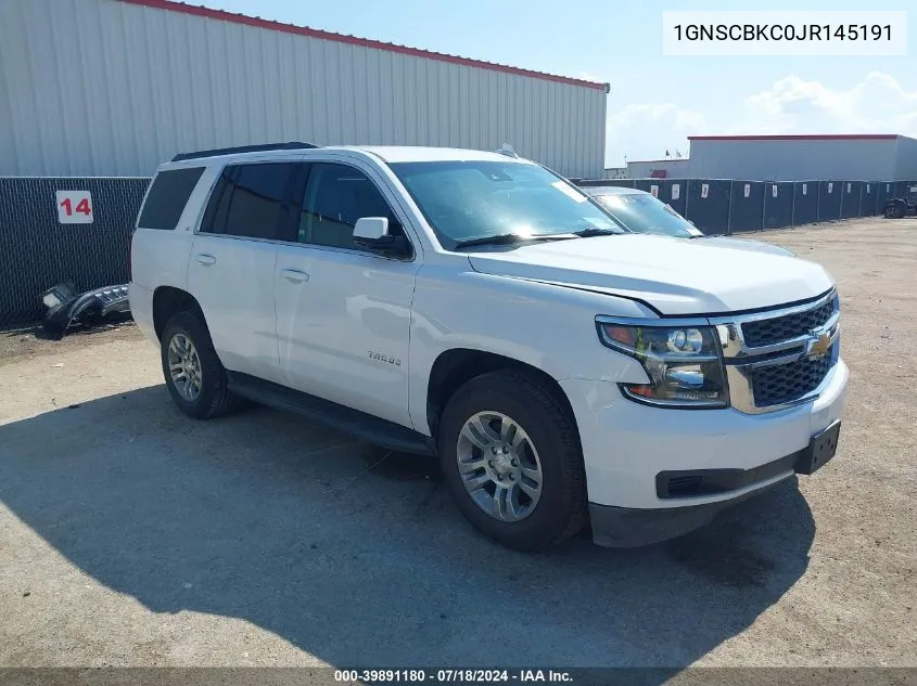 1GNSCBKC0JR145191 2018 Chevrolet Tahoe Lt